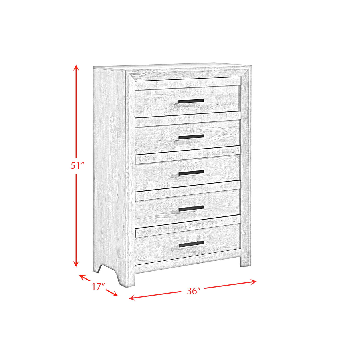 Ellen Chest in White by Elements International, view 4