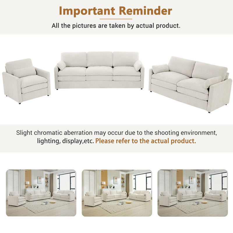 Cloud Sofa Set Couch For Living Room - Beige
