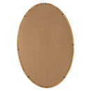 Oval Wall Mirror With Wood Frame, Farmhouse Wood Mirror For Bathroom Entryway Console Lean Against Wall - Brown