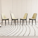 Modern Dining Chair With Cushions And Metal Legs