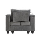 Convertible Chaise Lounge Sofa Chair With USB Ports, Cup Holders, Phone Holder And Storage