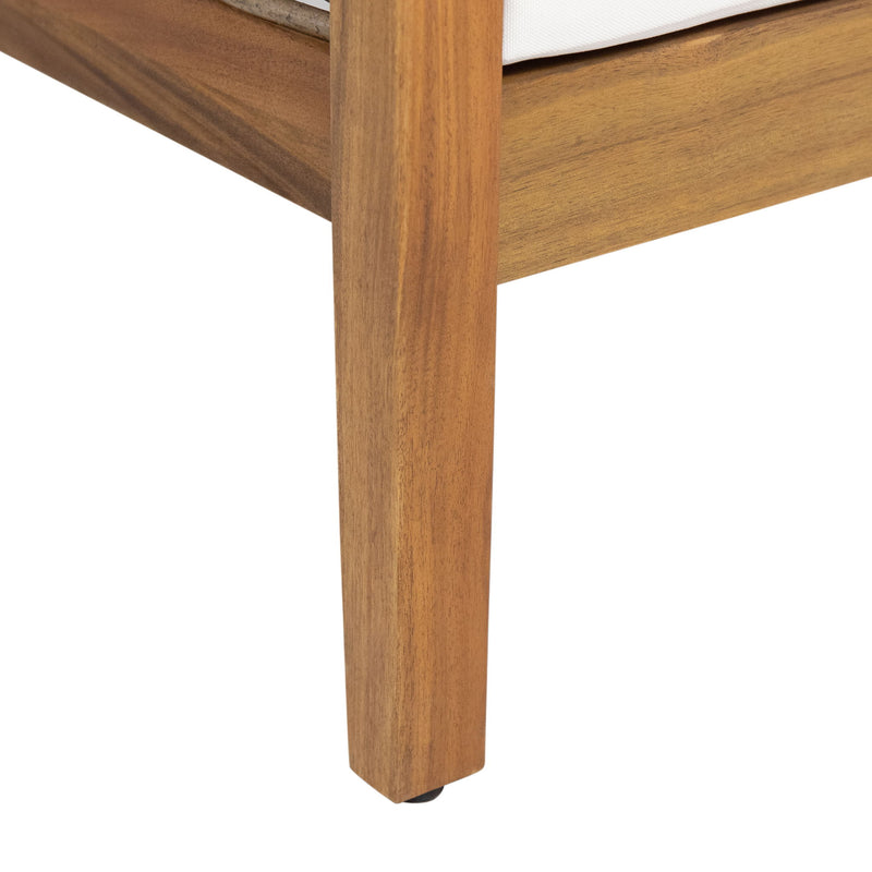 Outdoor Acacia Wood Club Chairs With Cushions