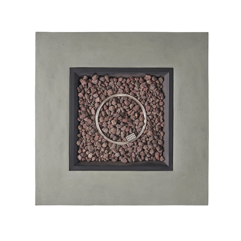 Modern 50,000 Btu Square Fire Table With Propane Tank