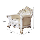 Vendom - Chair - Champagne PU & Antique Pearl Finsih - Atlantic Fine Furniture Inc
