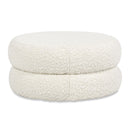 Homary - Floor Cushion Footrest Ottoman - Ivory White