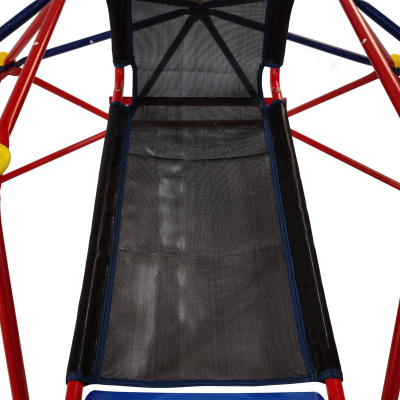 Innovative Dome Climber With Slide And Climbing Stones - Blue / Red