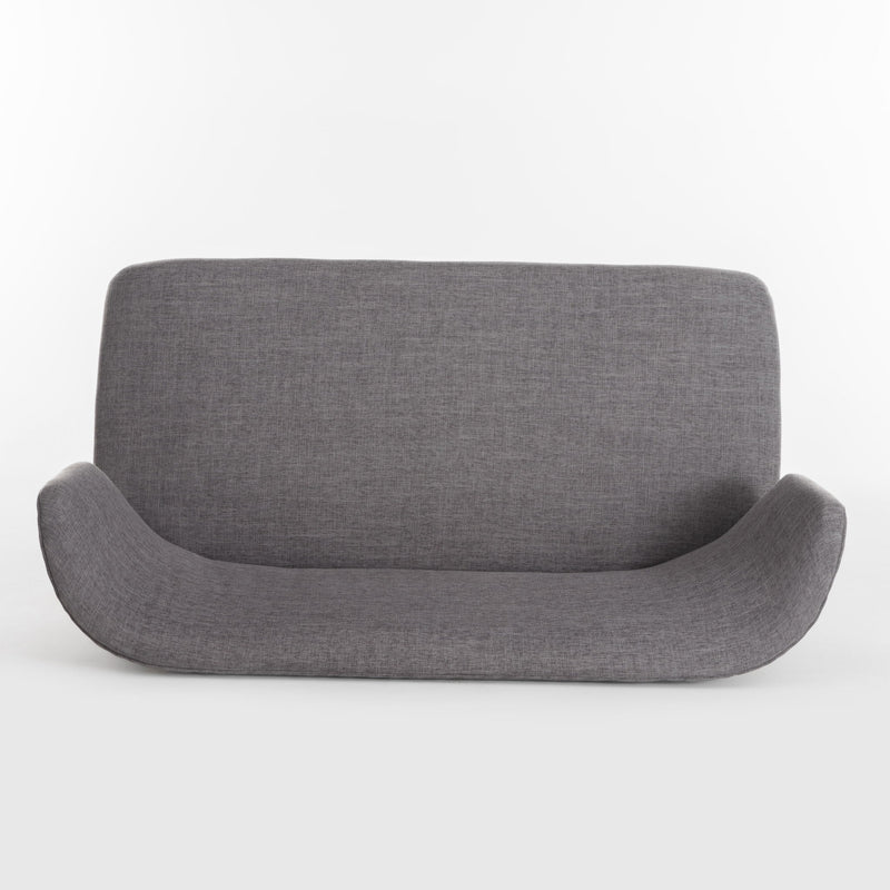 Elegant Classic Upholstered Loveseat With Curved Backrest