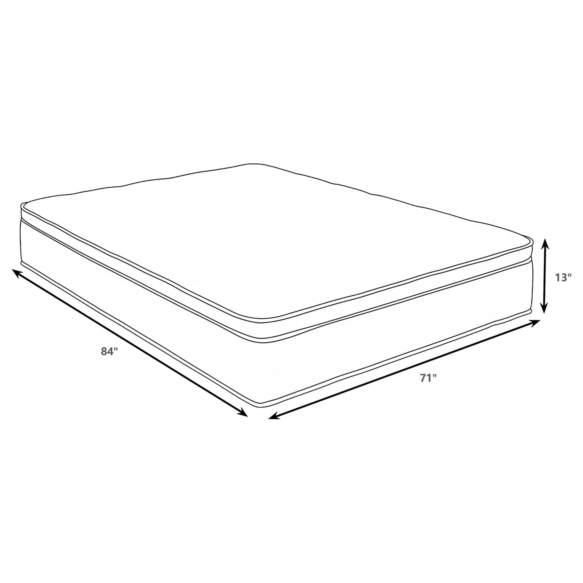 Sommet 13-inch California King Bamboo Euro Top Hybrid Mattress