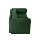 Stylish Chenille Sofa With Storage Seat And Cylindrical Backrest