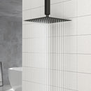 Modern 10" Square Rainfall Shower Head & Stainless Steel Wall Or Ceiling Mount Luxury Spa Shower Panel