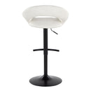 Posh - Contemporary Adjustable Barstool With Swivel & Rounded T Footrest (Set of 2)