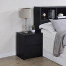 Transitional Nightstand With Dual USB Charging And Motion Sensor Light
