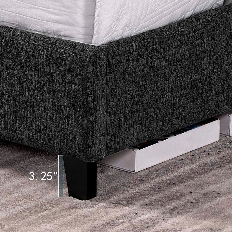 Boucle Upholstered Platform Bed