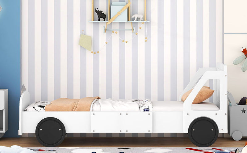 Car Shaped Platform Bed With Wheels
