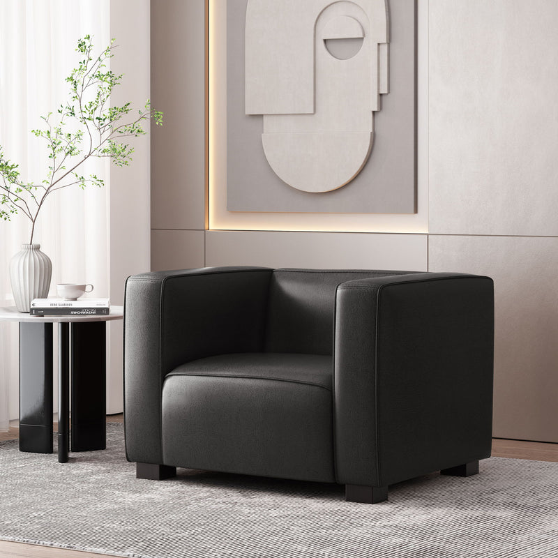 Vortexia - Club Chair With Tuxedo Design