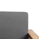 Outdoor Club Chair, Patio Chair With Teak Acacia Wood Frame - Dark Gray