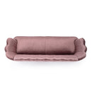 Modern Glam 3 Seater Sofa With Velvet Texture