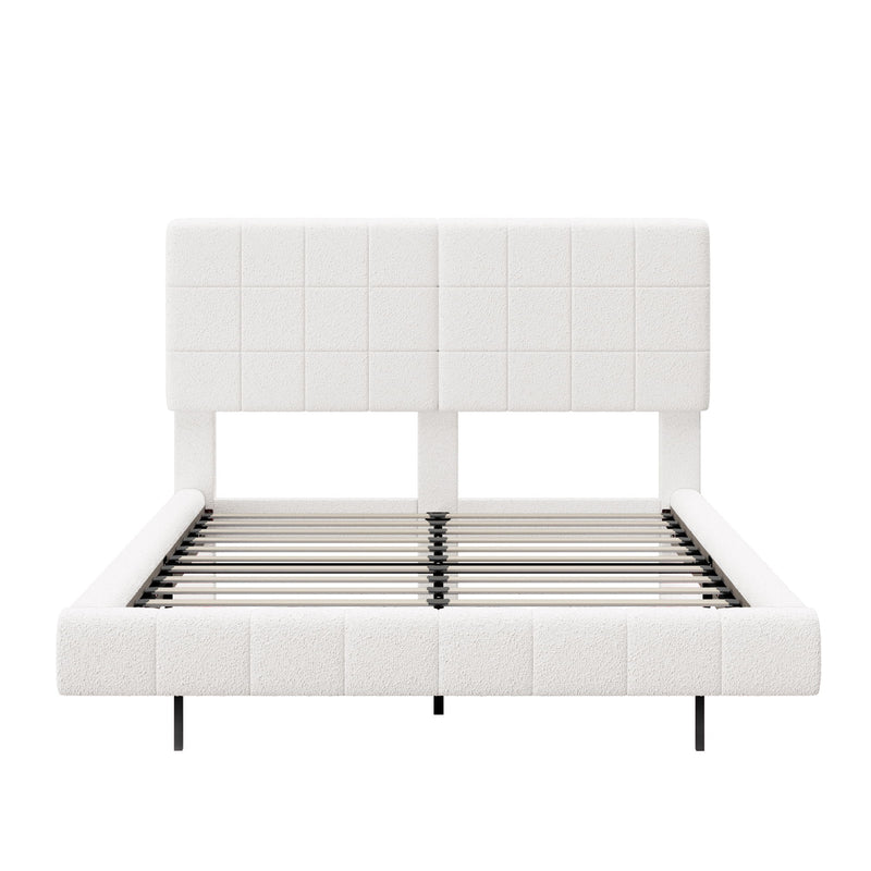 Floating Bed With Light, Soft Touch Surface