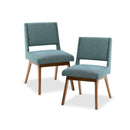 Dining Chair With Upholstered Seat And Back (Set of 2) - Blue