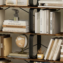 5 Tier Industrial Bookshelf, Tall Bookcase With Open Design, Vintage Storage Organizer
