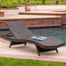 Kauai - Modern Style Pe Wicker Chaise Lounge - Brown Multi
