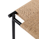 Handwoven Paper Rope Foot Rest Shoes Stools Ottomans For Entryway