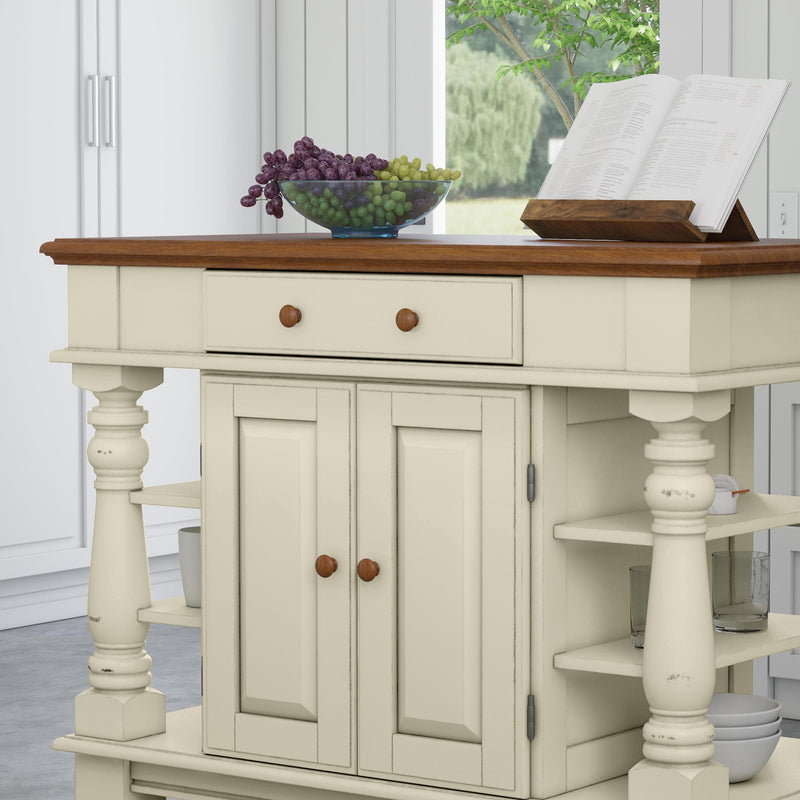 Montauk - Kitchen Island - Wood - White