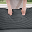 Classic Modern Comfortable Single Chair Deep Seat Sofa With Footstool