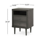 Nystrom - Mid Century Modern 2 Drawer Nightstand