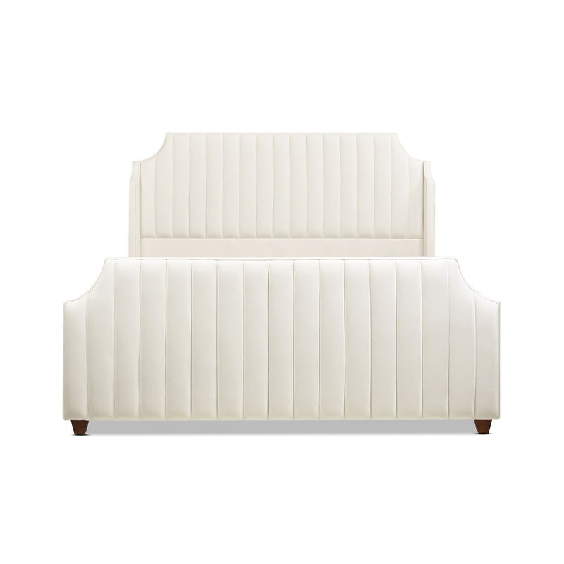 Addison - King Tufted Panel Bed Frame - Cloud White