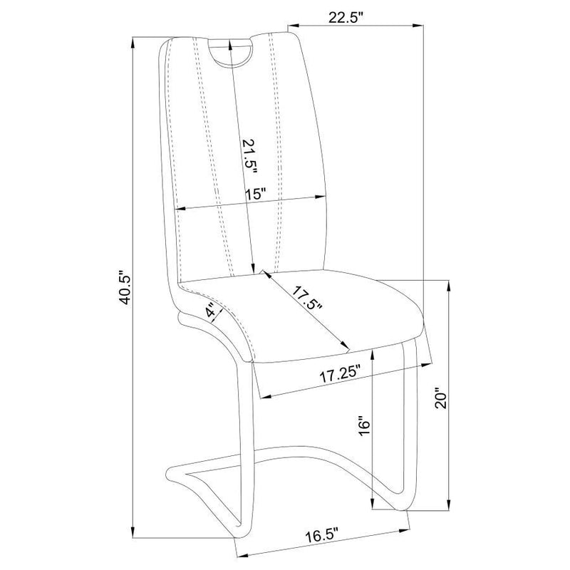 Brooklyn - Upholstered Dining Side Chair (Set of 4) - Gray - Atlantic Fine Furniture Inc