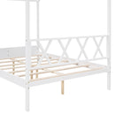 Full Size Wood House Bed with Storage Space, White (OLD SKU :LP000002AAK)