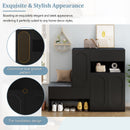 Elegant 2 In 1 Shoe Cabinets With Soft Cushion Versatile Shoe Rack Organizer With Adjustable Shelves