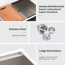 Single Bowl, Undermount Workstation, Kitchen Sink With Accessories