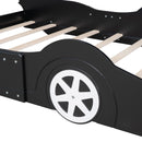 Race Car Shaped Platform Bed & Wheels