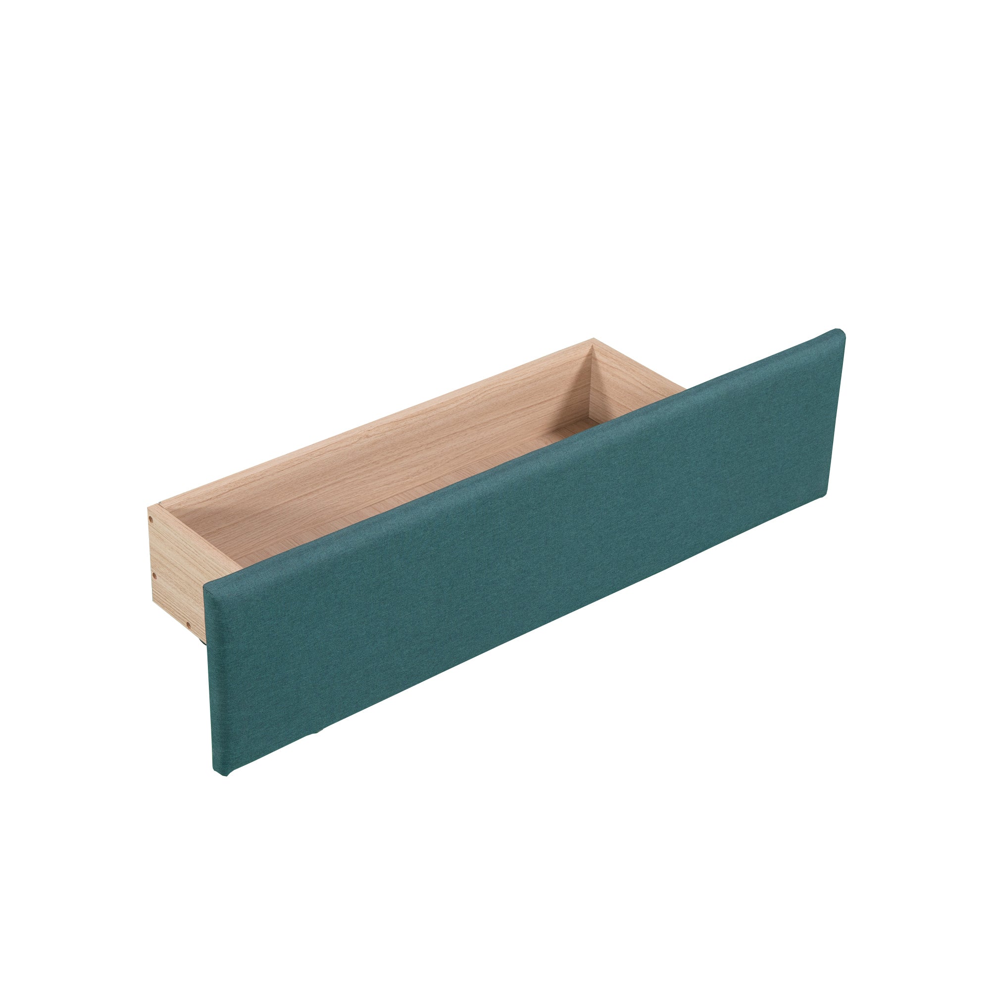 Upholstered Double Twin Size Daybed with Trundle and Drawer, Green - Atlantic Fine Furniture Melbourne FL