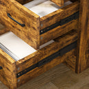 Computer Desk With 4 In 1 Socket & 3 Drawers, 4 Tier Shelves