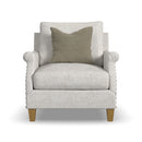 Veda - Fabric Chair With Nailhead Trim