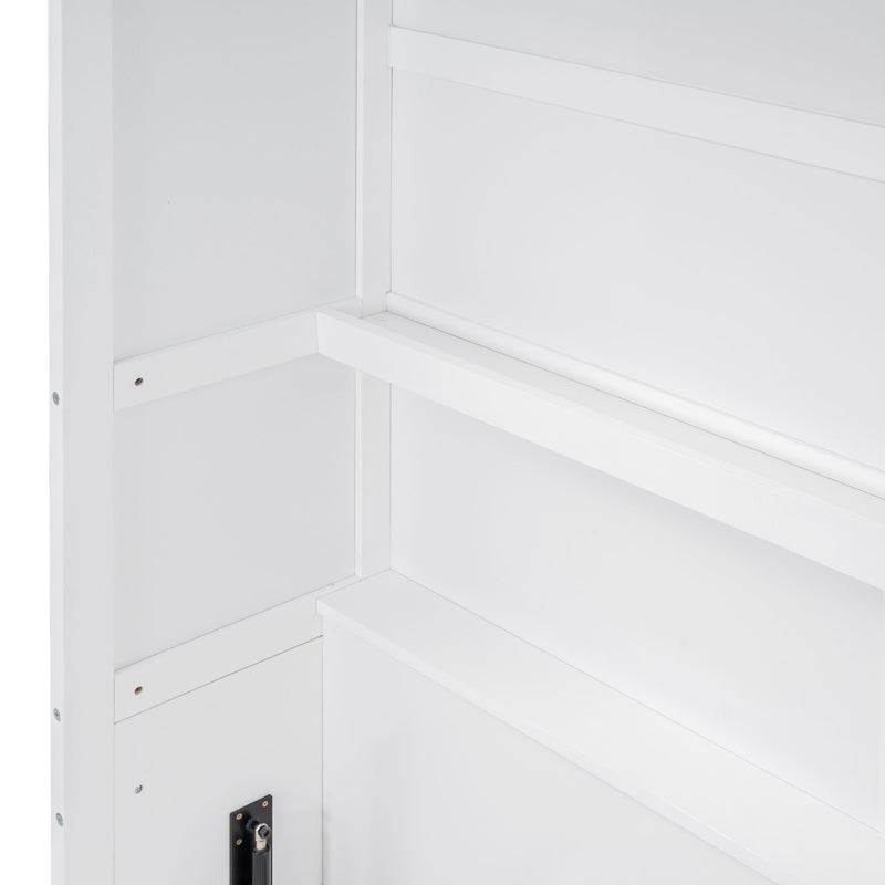 Murphy Wall Bed With Shelves, Space Saving