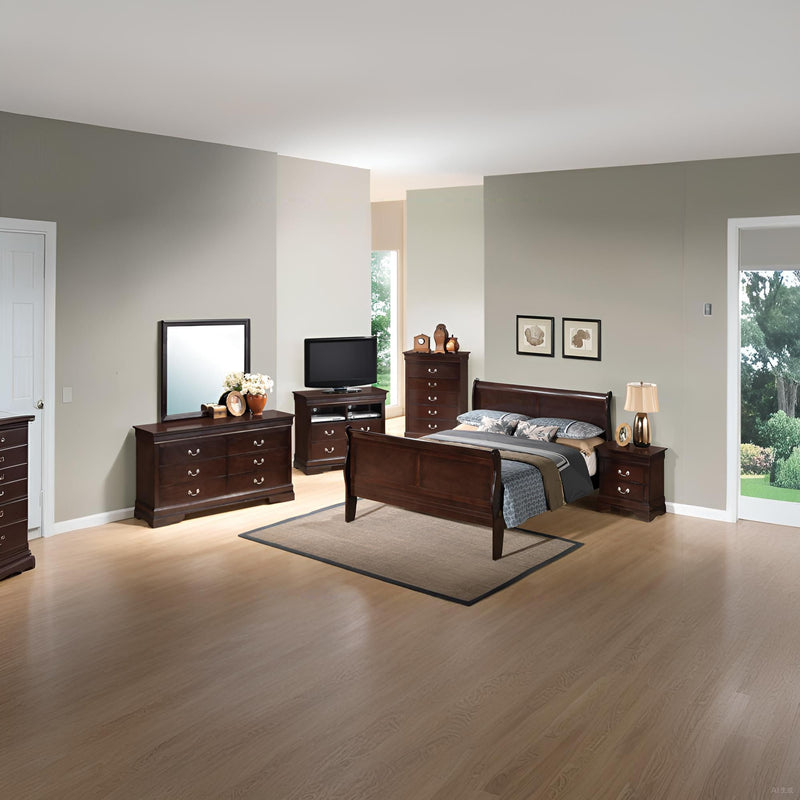 Panel Sleigh Bed