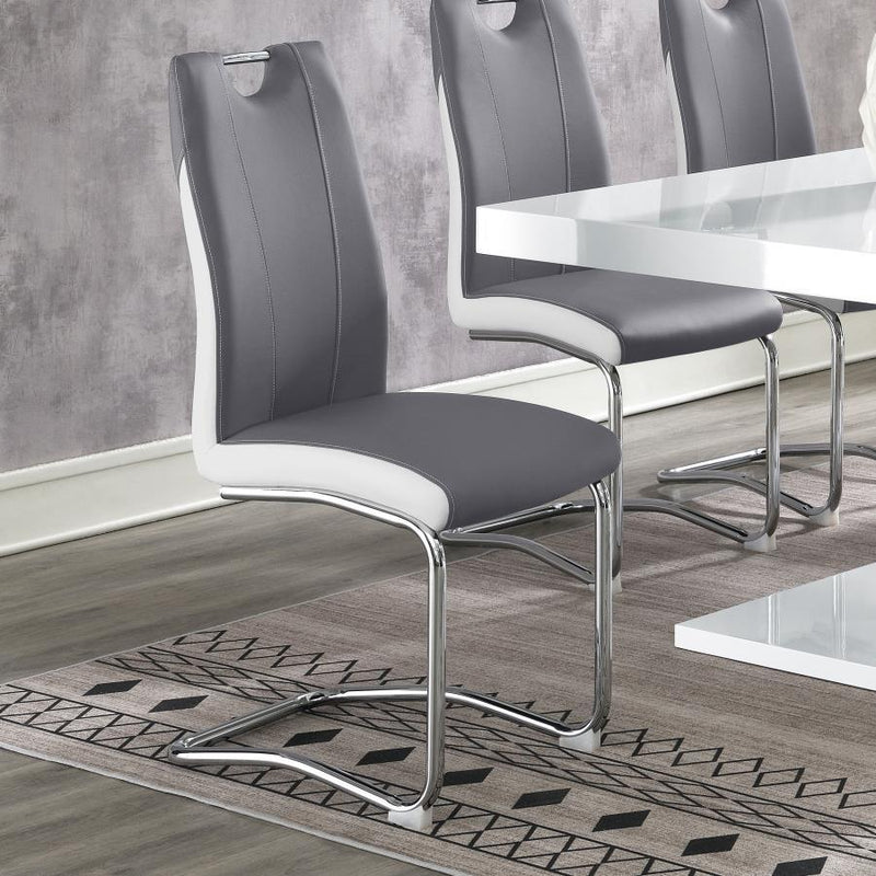 Brooklyn - Upholstered Dining Side Chair (Set of 4) - Gray - Atlantic Fine Furniture Inc