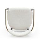 Modern Upholstered Dining Chair With Iron Frame