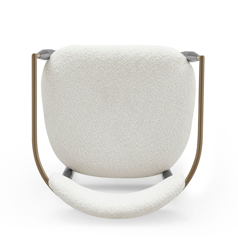 Modern Upholstered Dining Chair With Iron Frame