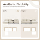 Sectional With Bluetooth Speakers L Shaped Couch With Console USB Charger, Cup Holders Storage Ottoman Deep And Wide Seat Cloud Sofa