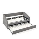 Elegant Daybed With Trundle Upholstered Tufted Sofa Bed