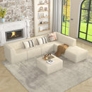 Modern Minimalist Corduroy Sleeper Sofa, Compressed Sectional Single Seat
