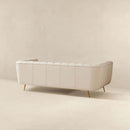 Lamattina - Genuine Italian Leather Channel Tufted Sofa