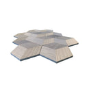 Hexagon Natural Stone Marble Tile, 3D Fluted (Set of 12)