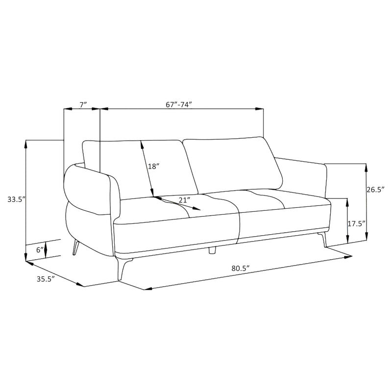 Lively - Chenille Upholstered Sofa Set