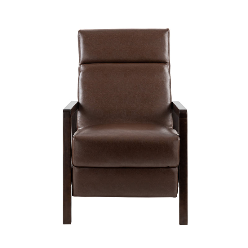 Faux Leather Upholstered Pushback Recliner